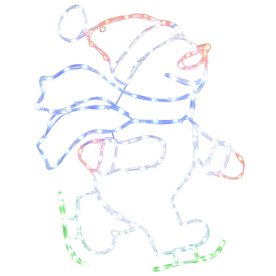 LED-figuur schaatsende Kerstman LOVIISA 120 LED's Meerkleurig