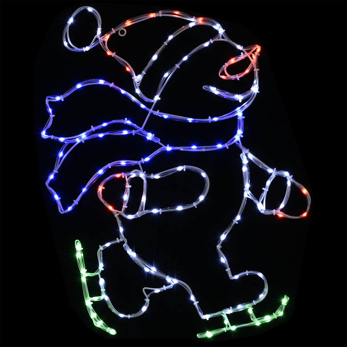 LED-figuur schaatsende Kerstman LOVIISA 120 LED's Meerkleurig