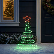 Led kerstboom 100x99 cm rood groen