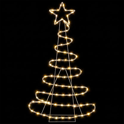 Led-kerstboomsilhouet LOVIISA 100 LED's Warmwit 51 x 99 cm