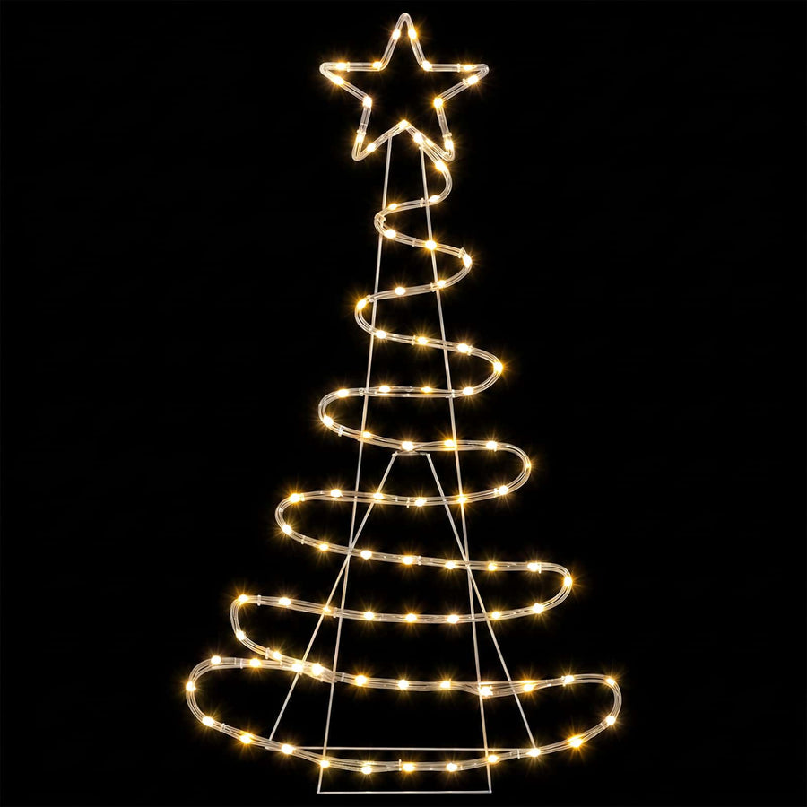 Led-kerstboomsilhouet LOVIISA 100 LED's Warmwit 51 x 99 cm