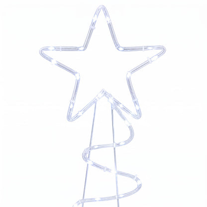 Led-kerstboomsilhouet LOVIISA 100 LED's Koudwit 51 x 99 cm