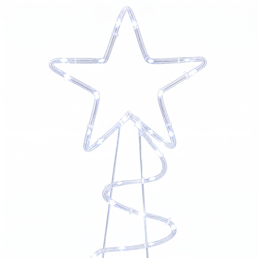 Led-kerstboomsilhouet LOVIISA 100 LED's Koudwit 51 x 99 cm
