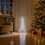 LED kerstboomsilhouet 99 cm koudwit 100 LED