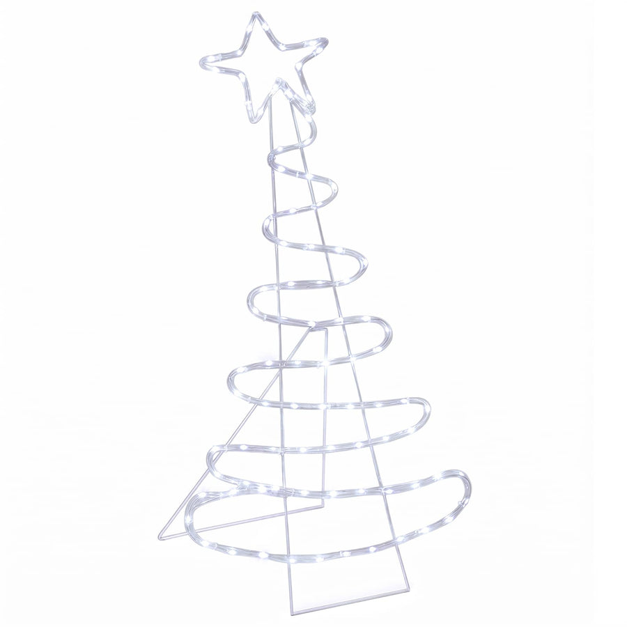 Led-kerstboomsilhouet LOVIISA 100 LED's Koudwit 51 x 99 cm
