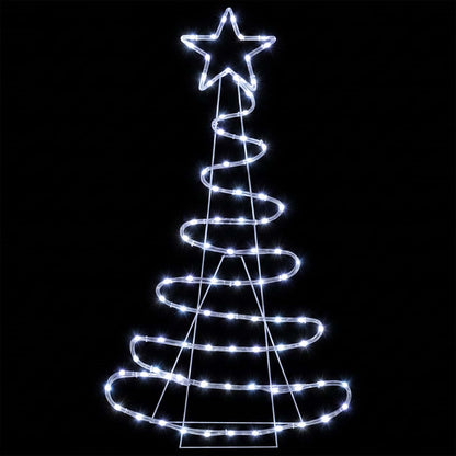 Led-kerstboomsilhouet LOVIISA 100 LED's Koudwit 51 x 99 cm