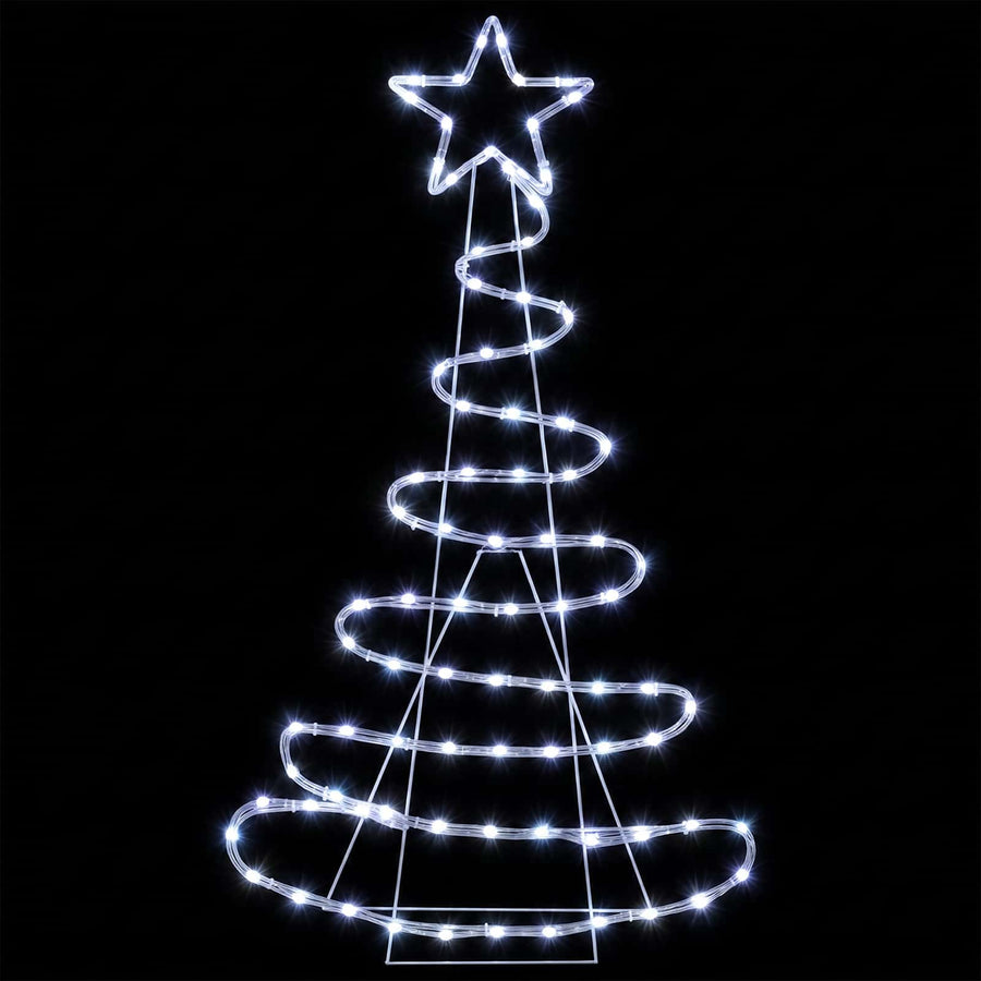 Led-kerstboomsilhouet LOVIISA 100 LED's Koudwit 51 x 99 cm