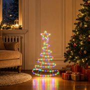Kerstboomsilhouet LOVIISA 51x99 cm 100 LED meerkleurig