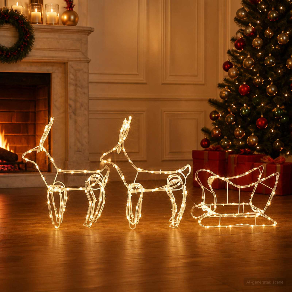 Render & Slede Kerstdecoratie LOVIISA 240 LED's Warmwit