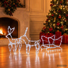 Kerstverlichting rendier met slee 69x23x42 cm koudwit 240 LED