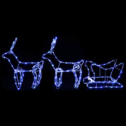 Render & Slede Kerstdecoratie LOVIISA 240 LED's Blauw