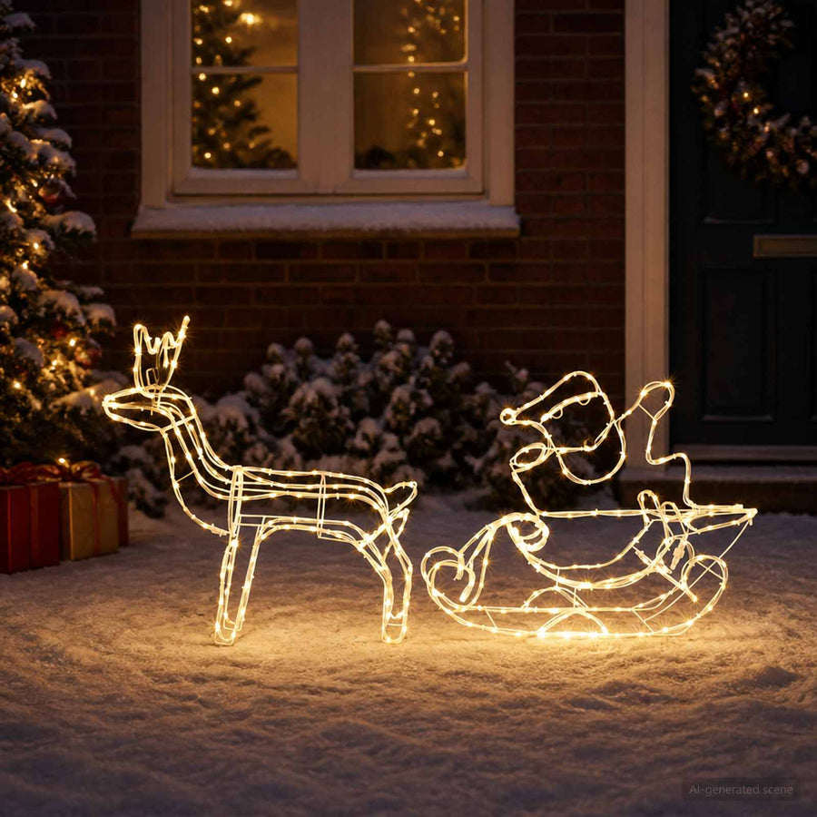 Render & Slede Kerstdecoratie LOVIISA 320 LED's Warmwit