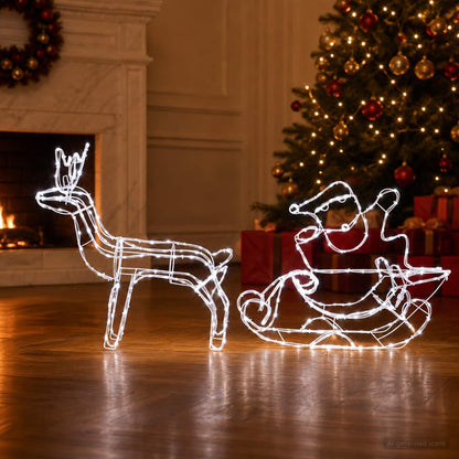 Render & Slede Kerstdecoratie LOVIISA 320 LED's Koudwit