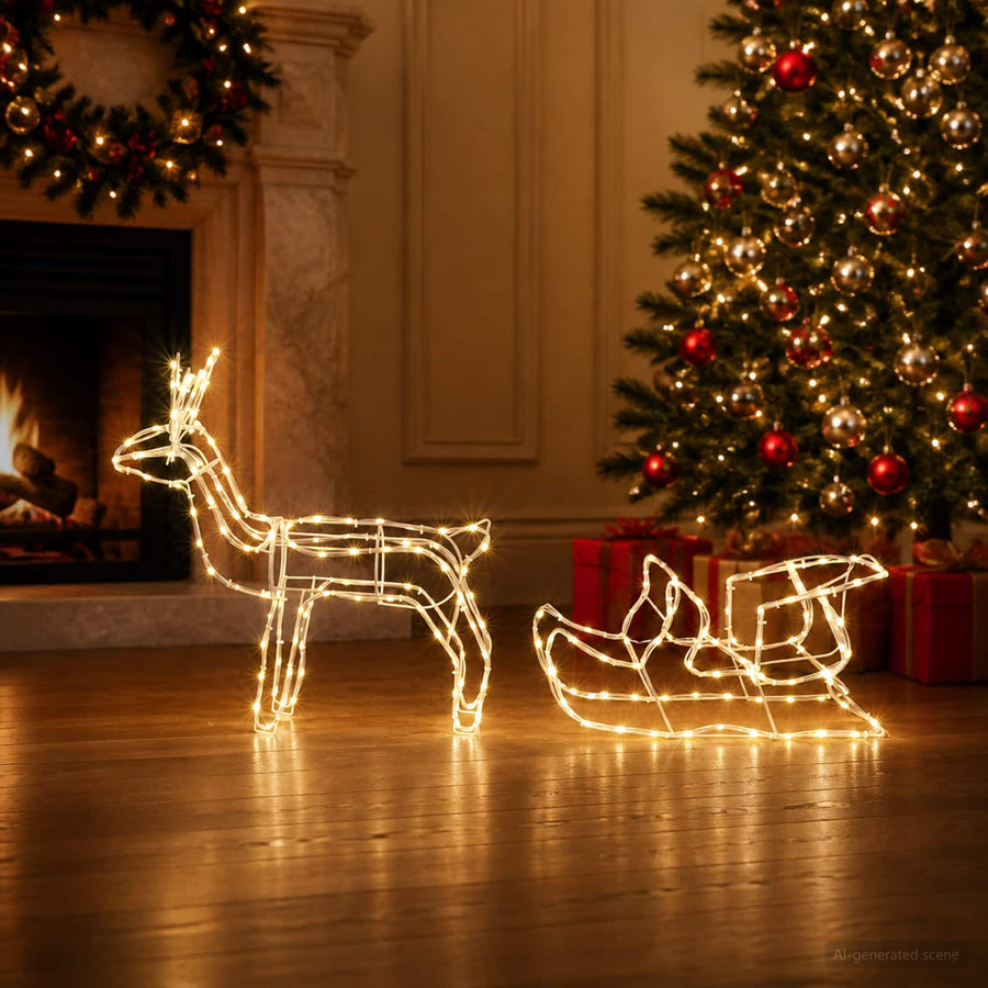 Render & Slede Kerstdecoratie LOVIISA 240 LED's Warmwit