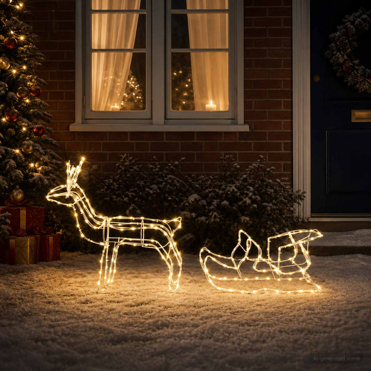 Render & Slede Kerstdecoratie LOVIISA 240 LED's Warmwit