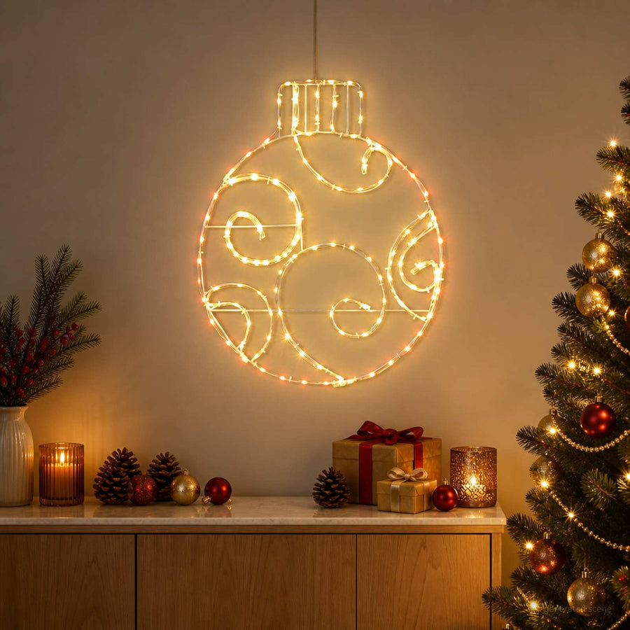 LED-kerstbal LOVIISA 160 LED's Rood 55 x 65 cm