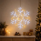 Kerstverlichting sneeuwvlok 140 LED warmwit koudwit 55 cm