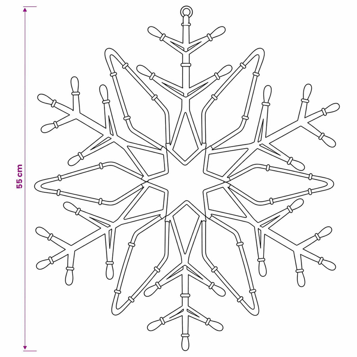 Kerstverlichting sneeuwvlok LOVIISA 140 LED's Warmwit, Koudwit