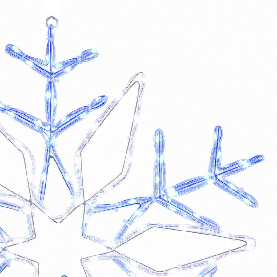 Kerstverlichting sneeuwvlok LOVIISA 140 LED's Koudwit, Blauw