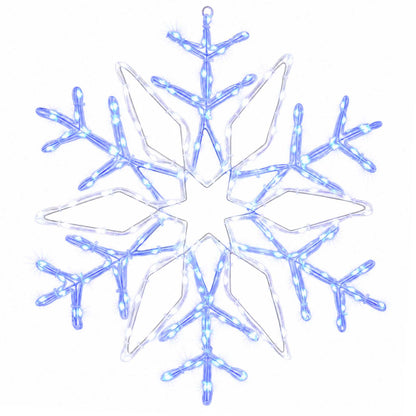 Kerstverlichting sneeuwvlok LOVIISA 140 LED's Koudwit, Blauw