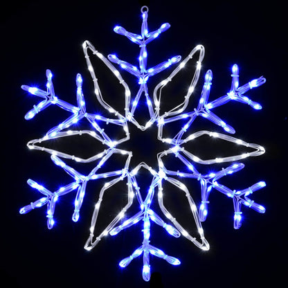 Kerstverlichting sneeuwvlok LOVIISA 140 LED's Koudwit, Blauw