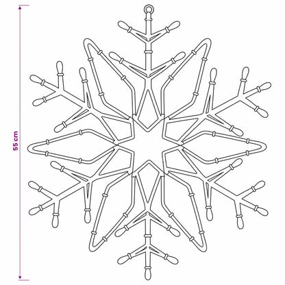 Kerstverlichting sneeuwvlok LOVIISA 140 LED's Koudwit, Blauw