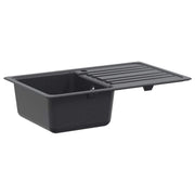 Spoelbak graniet 76,5x46x28 cm grafiet