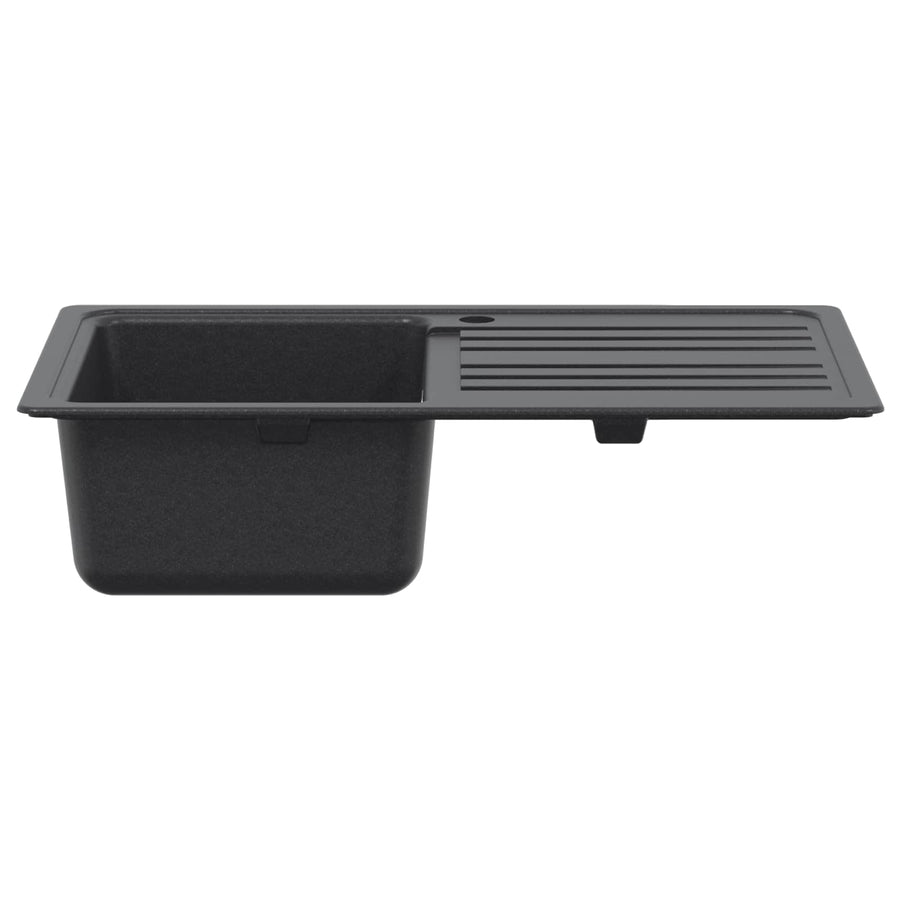 Spoelbak met afdruipplaat Graniet 76,5 cm x 46 cm x 28 cm