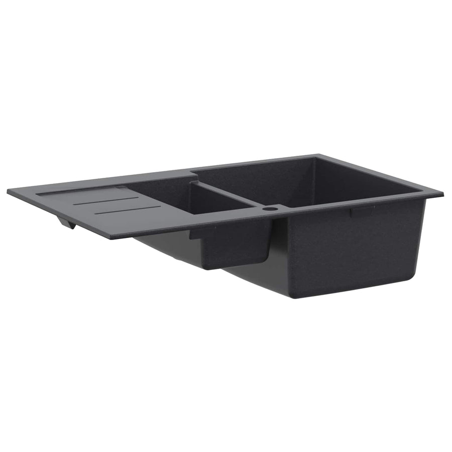 Keukenspoelbak met dubbele bak Graniet 80 x 50 x 30.5 cm