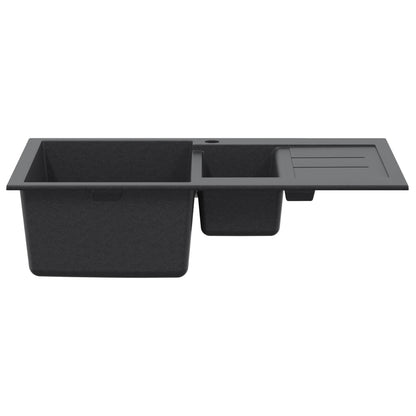Keukenspoelbak met dubbele bak Graniet 80 x 50 x 30.5 cm