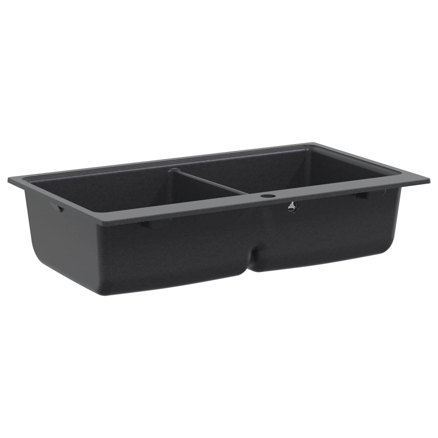 Keuken Wasbak Dubbele Wasbak Graniet 86 x 51 x 30 cm Grafiet