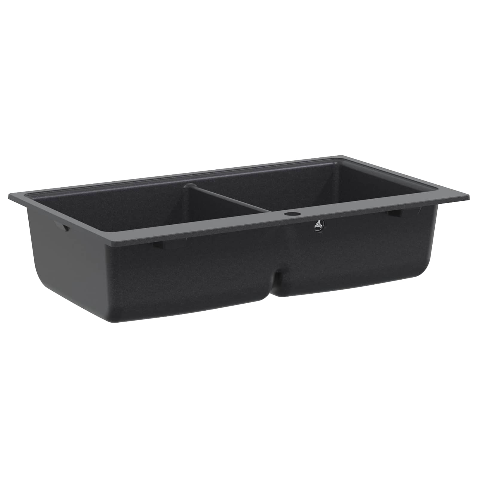 Keuken Wasbak Dubbele Wasbak Graniet 86 x 51 x 30 cm Grafiet