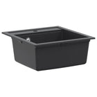 Spoelbak keuken graniet 49x51x30.5 cm grafiet