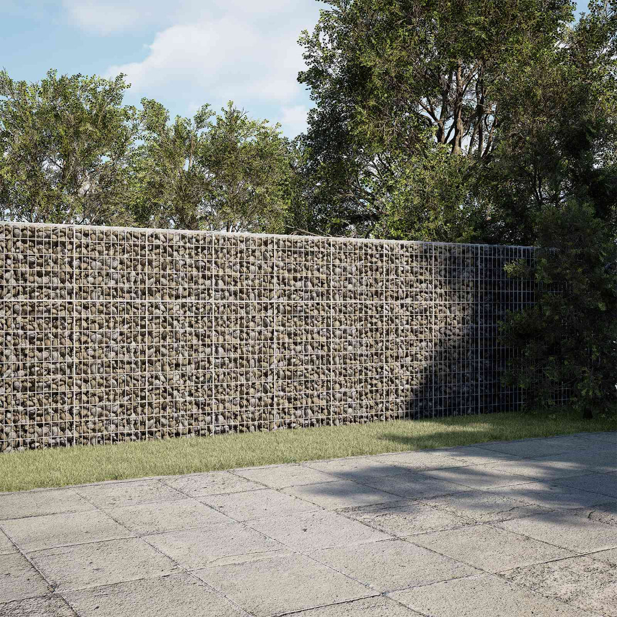 Gabion met 3,5 mm Draad en 5x10 cm Mesh 350x30x150 cm