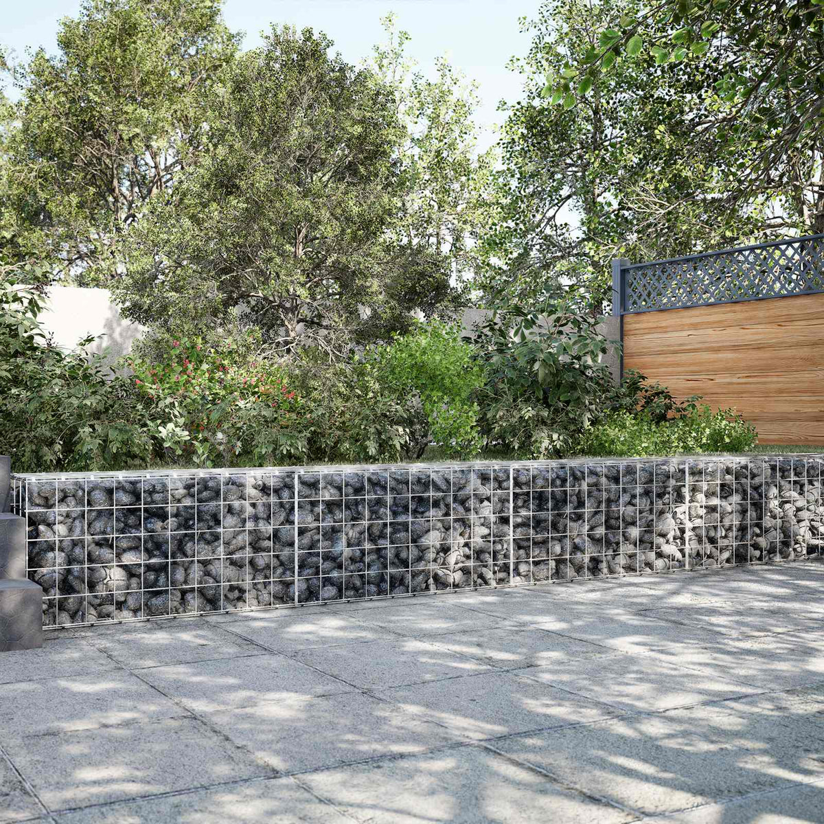 Gabion met 3,5 mm Draad en 10x10 cm Gaas 1200x20x50 cm