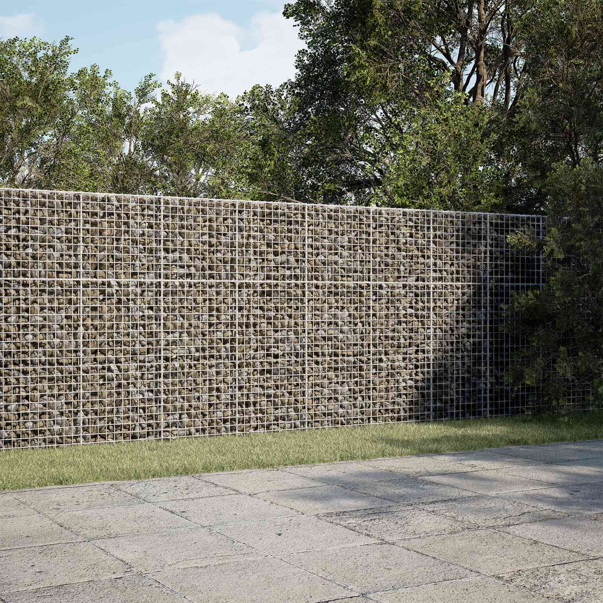 Gabion met 5 mm Draad en 5x5 cm Gaas 200x20x150 cm