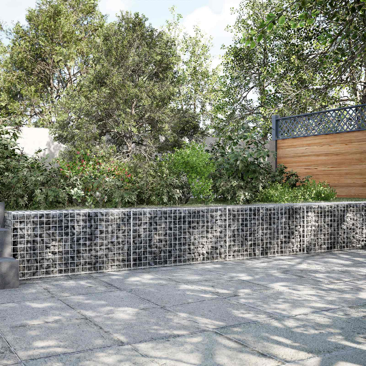 Gabion met 5 mm Draad en 5x5 cm Gaas 950x100x50 cm