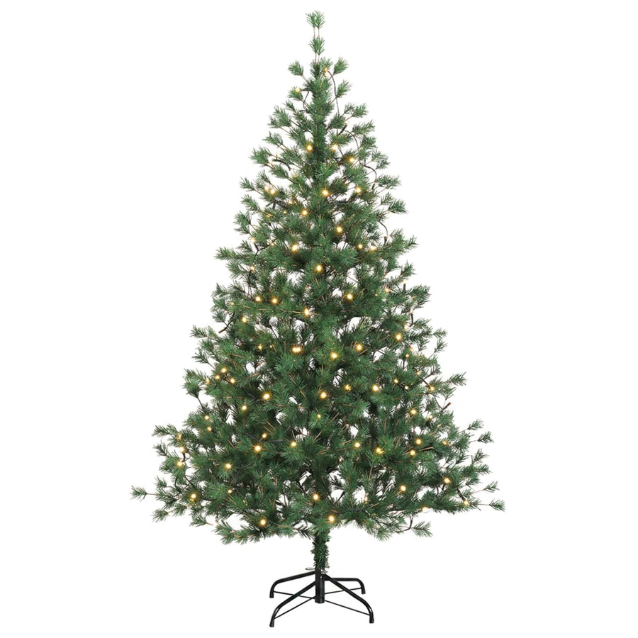 Kunstmatige Inklapbare Kerstboom 150 cm 150 LED's Warmwit