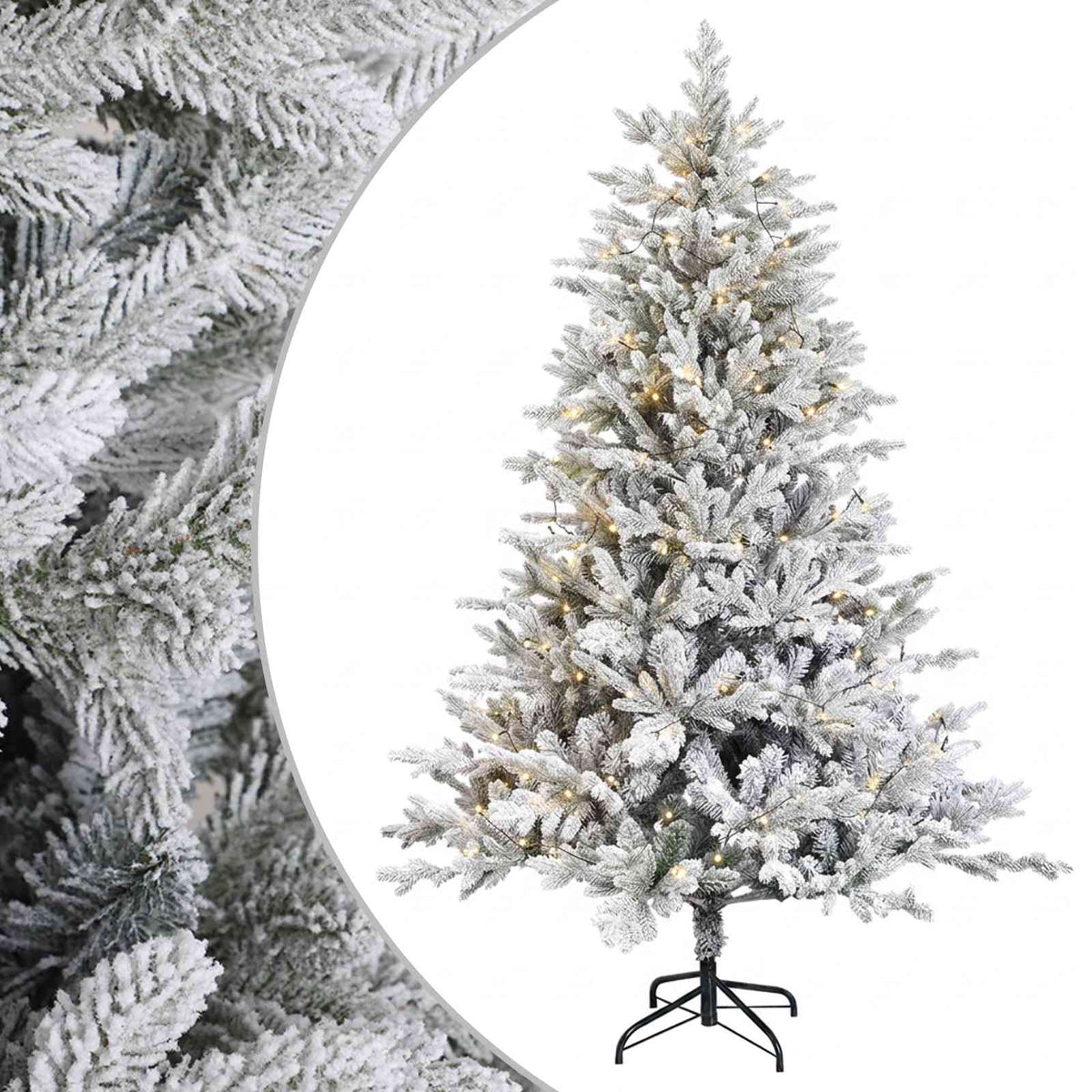 Kunstmatige Inklapbare Kerstboom 150 cm 150 LED's Warmwit