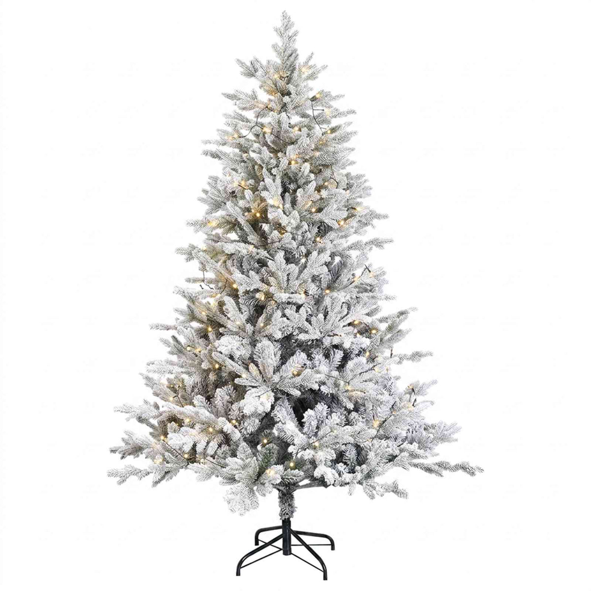 Kunstmatige Inklapbare Kerstboom 150 cm 150 LED's Warmwit