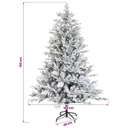 Kunstmatige Inklapbare Kerstboom 150 cm 150 LED's Warmwit