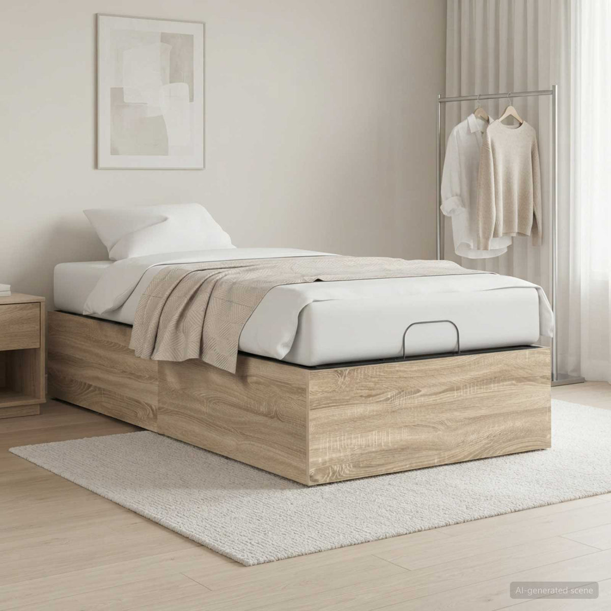 Bedombouw voor verstelbare bedbodem Sonoma Eiken 90 x 200 cm
