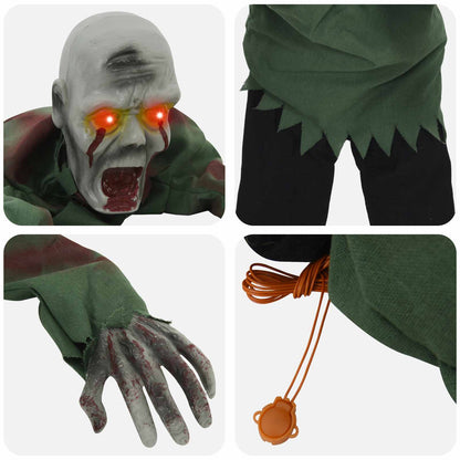 Halloween Kruipende Zombie SPOOKA Groen 110 x 50 x 21 cm