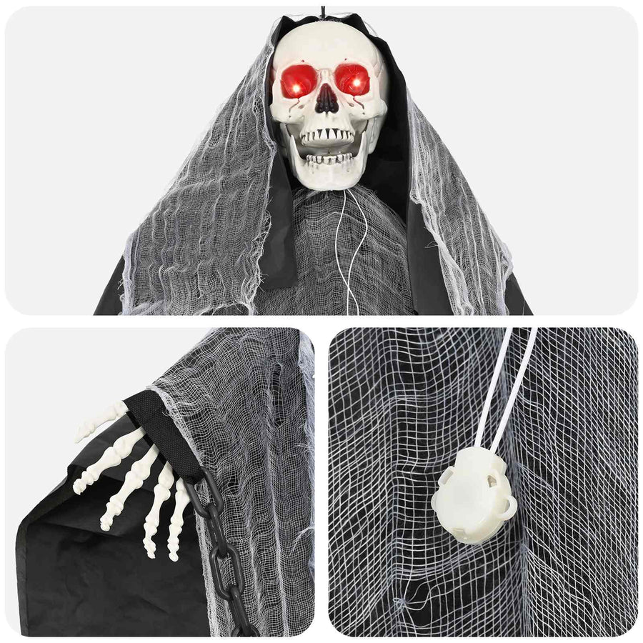 Hangende magere hein voor halloween SPOOKA Zwart 112 x 164 cm