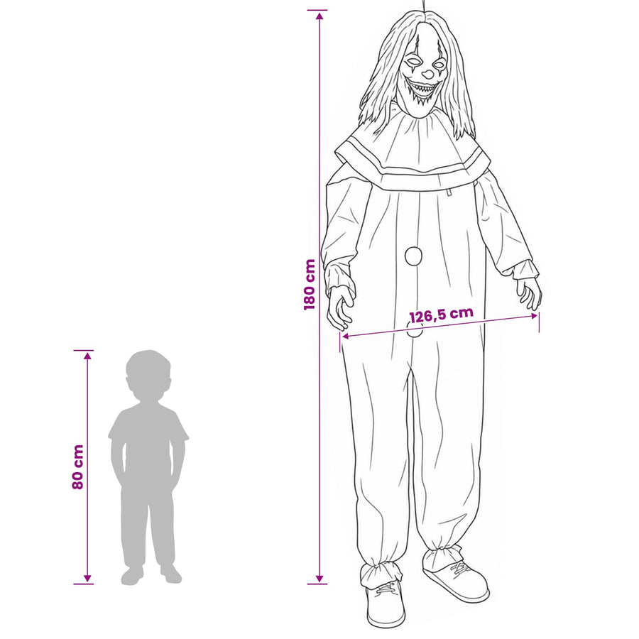 Enge clown halloween SPOOKA Geel en Blauw 126,5 x 180 cm