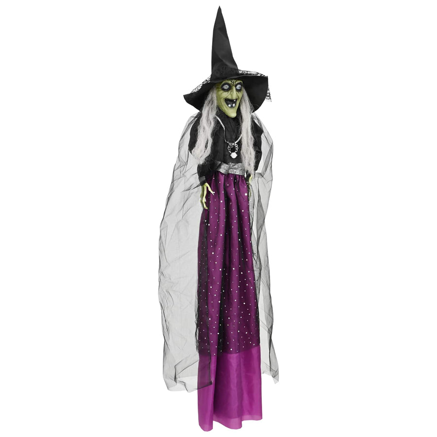 Halloween hangende heks SPOOKA Paars 30 x 133 cm