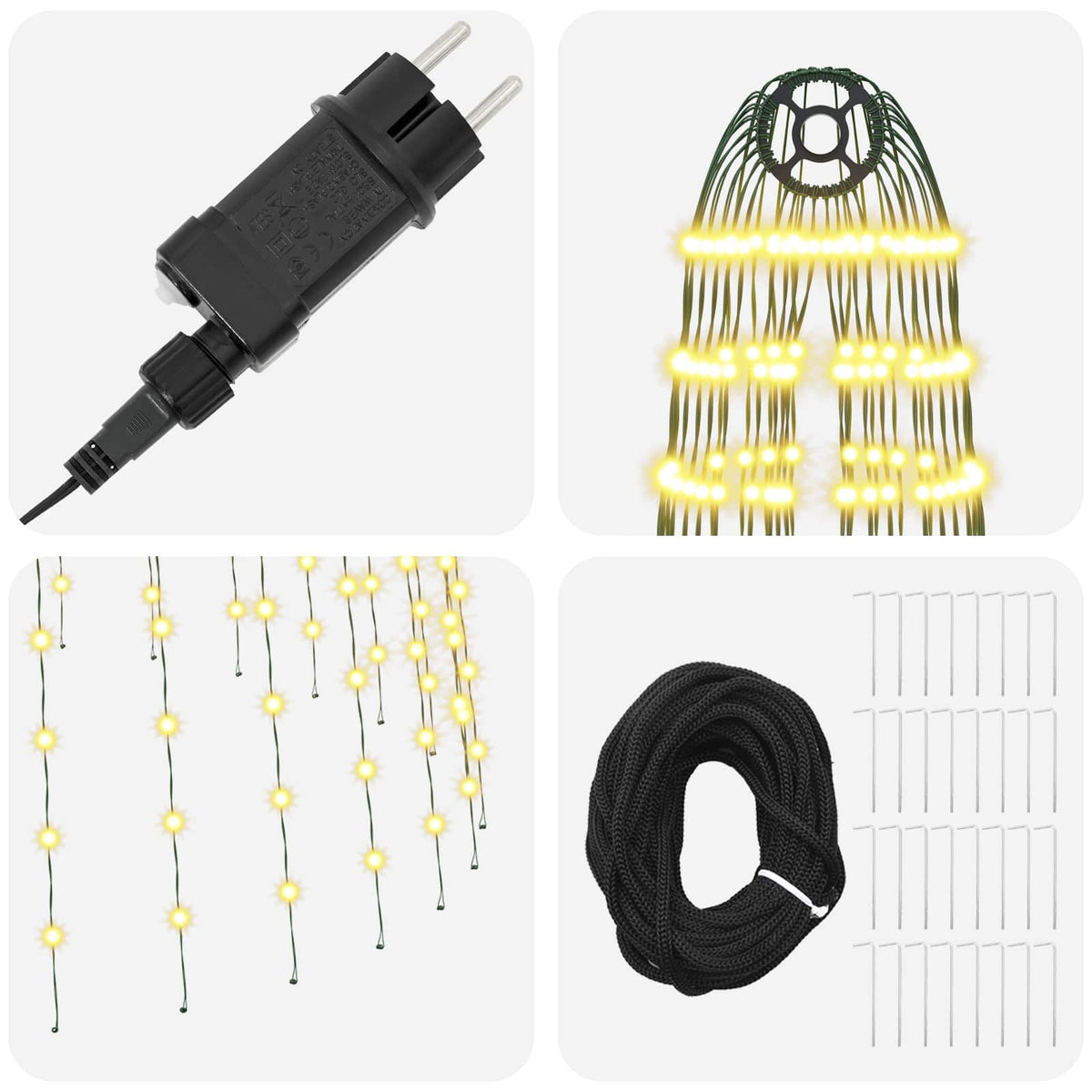 Kerstboomverlichting met 32 leds 1632 LED's Warmwit