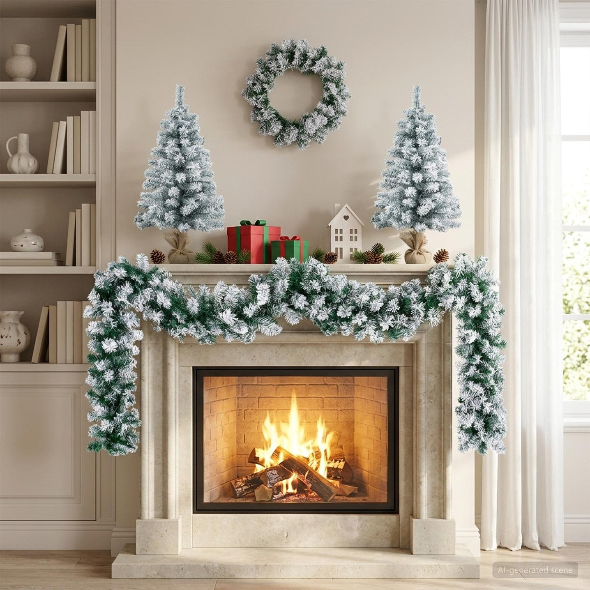 Mini-kerstbomenset 60 cm PVC Wit