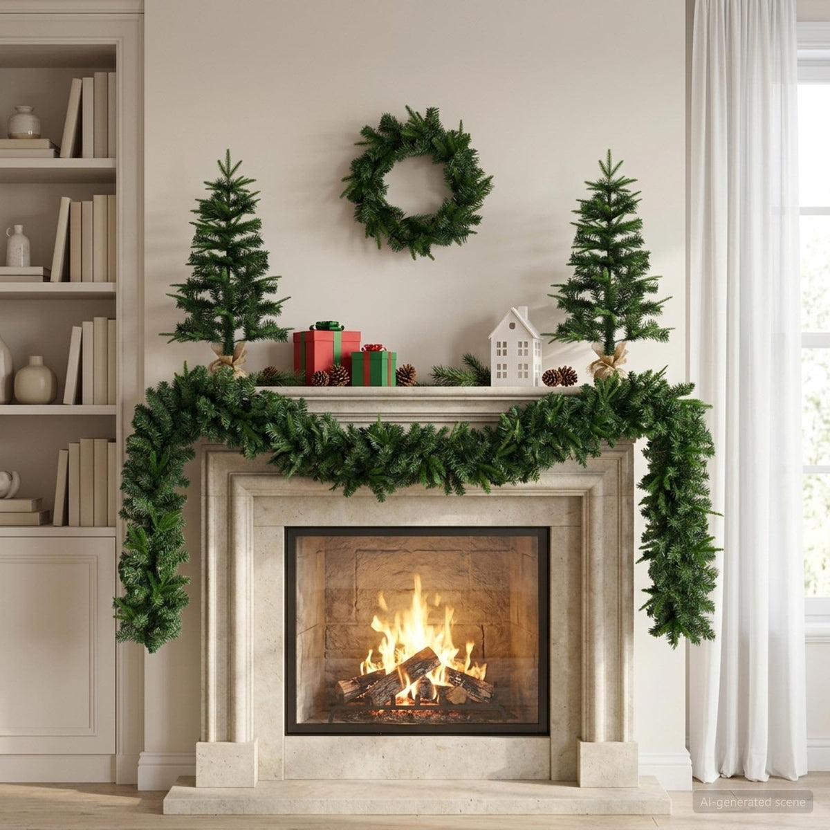 Mini-kerstbomenset 45 cm PVC en PE Groen