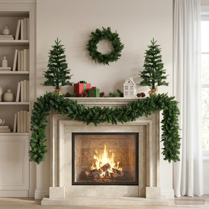 Mini-kerstbomenset 60 cm PVC en PE Groen